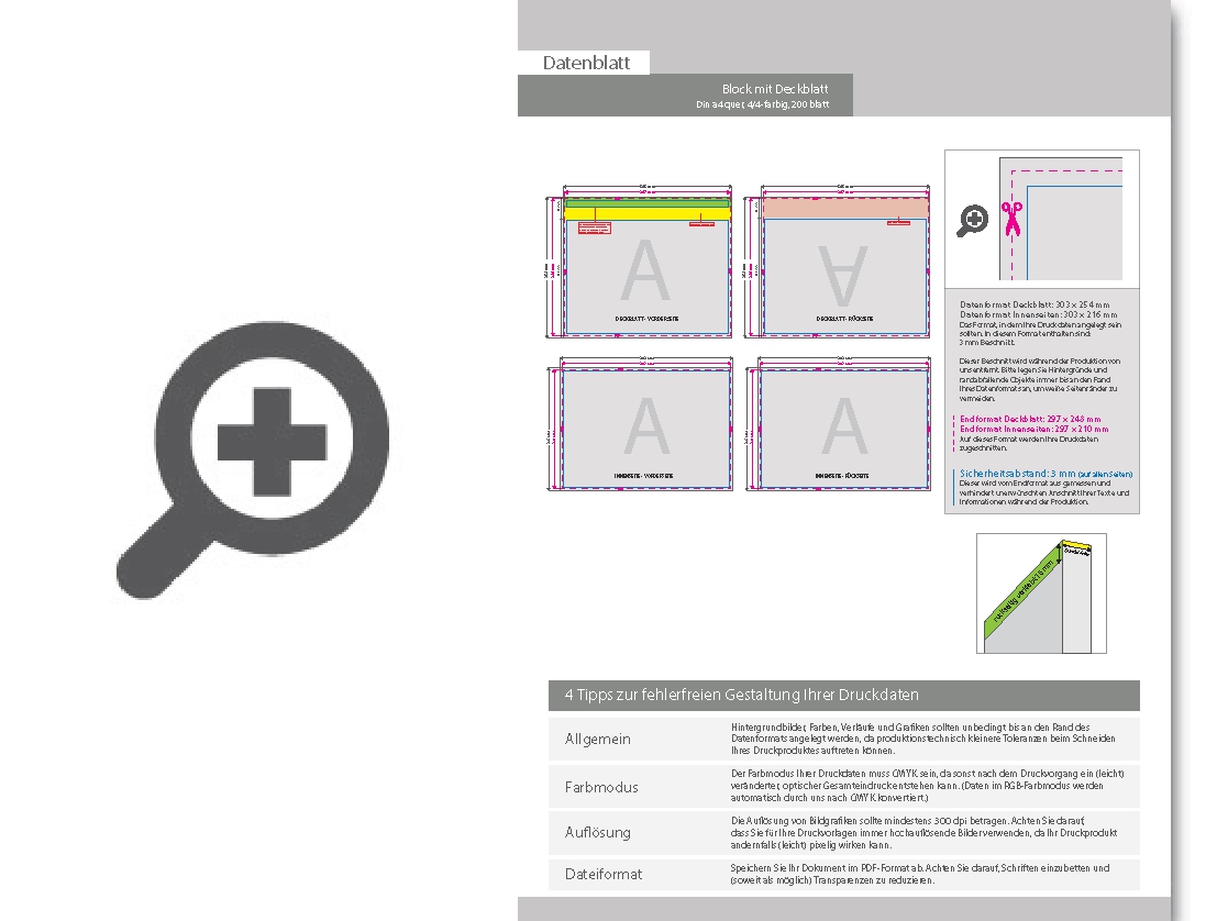 Product Bild block_mit_leimbindung_und_deckblatt__din_a4_quer__200_blatt__4_4_farbig_beidseitig_bedruckt