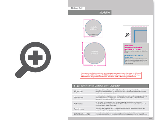 Product Bild medaille_lorbeerkranz_bronze_mit_beidseitiger_lasergravur