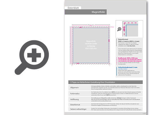 Product Bild hochwertige_schultafel-magnetfolie_(rechteckig)__einseitig_4_0-farbig_bedruckt