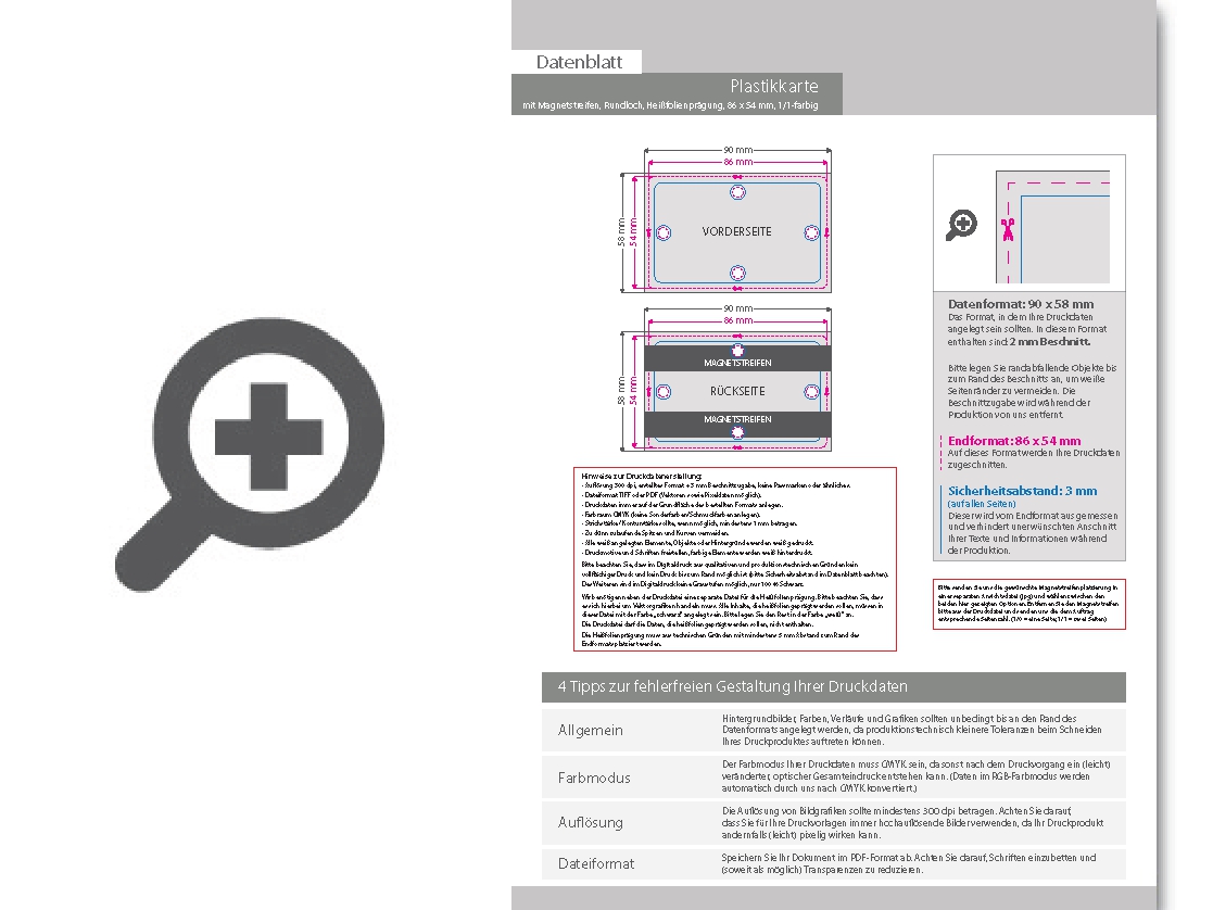 Product Bild plastikkarte_mit_beidseitiger_hei__folienpr__gung_gold__magnetstreifen_loco_und_lochung_1_1_farbig_bedruckt_auf_wei__em_hintergrund