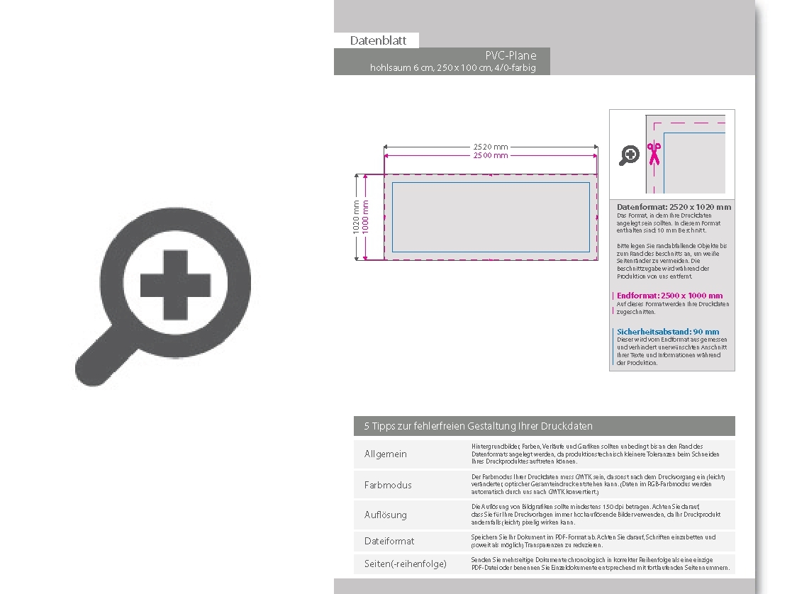 Product Bild hochwertige_pvc-plane_250_x_100_cm__4_0-farbig_bedruckt__hohlsaum_links_und_rechts_(durchmesser_hohlsaum_6_0_cm)