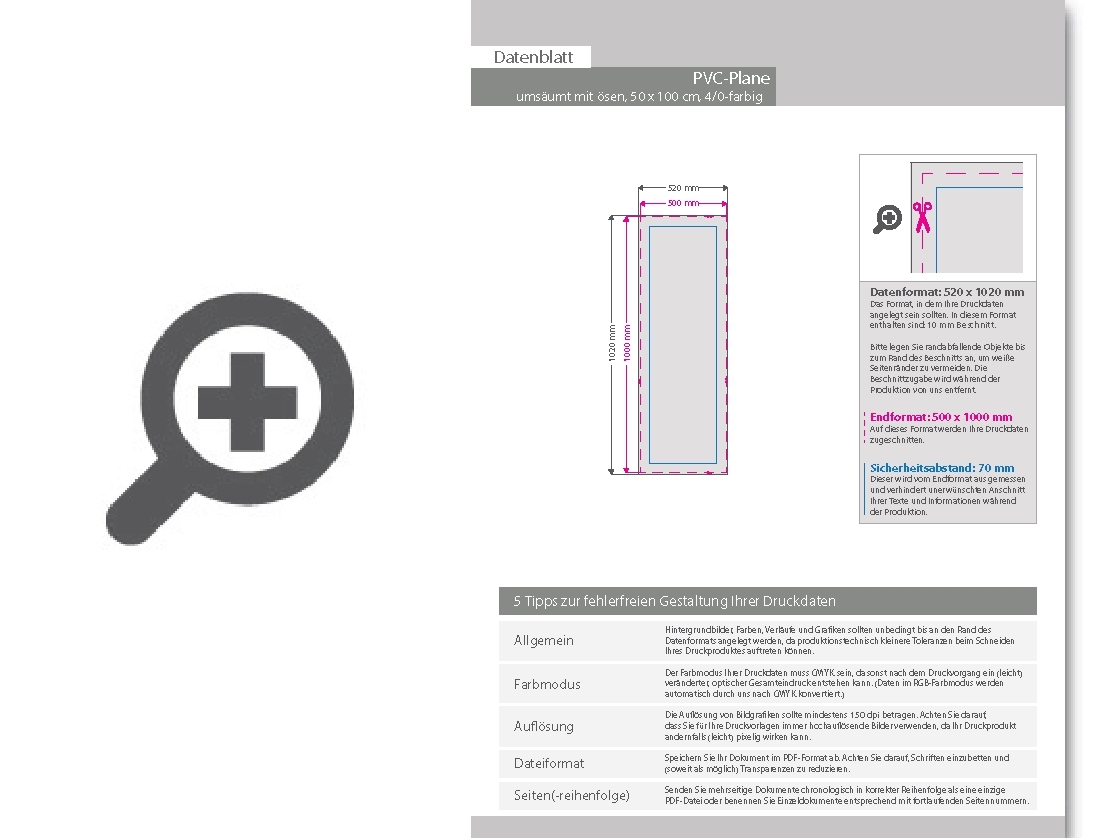 Product Bild hochwertige_pvc-plane_50_x_100_cm__4_0-farbig_bedruckt__ums__umt_+___sen_im_abstand_von_50_cm_links_und_rechts